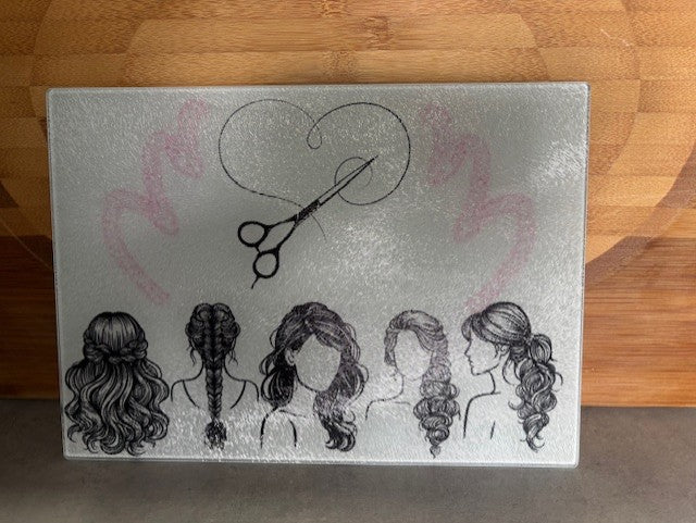 hair styles on make up desk saver