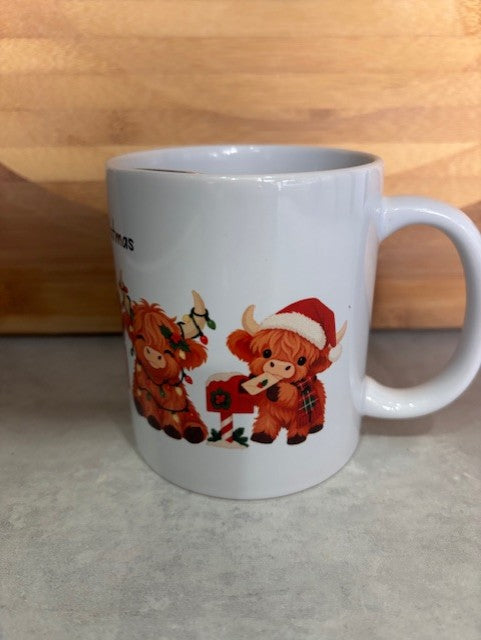 Highland Cows Christmas Mug