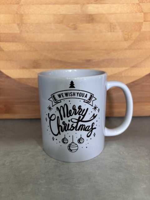 We Wish You a Merry Christmas Mug – Black Lettering