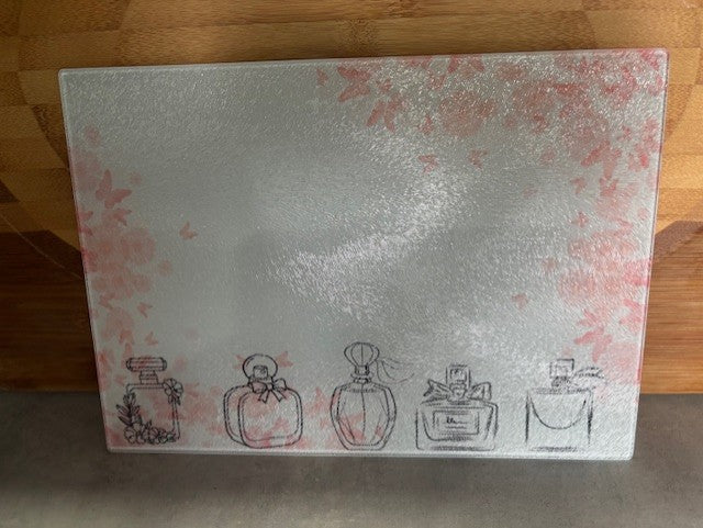 pink butterflies on make up desk saver