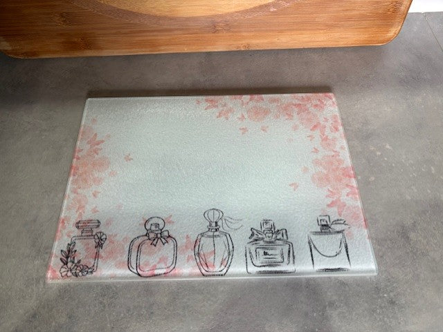 pink butterflies on make up desk saver