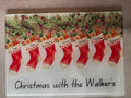 hanging stockings on worktop saver/chopping board