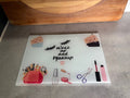 wake up and make up desk saver